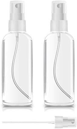 ZEROFIRE 2 Pack/4 Pack Spray Bottles 1oz/2oz Clear Plastic Empty Refillable Mini Spritzer for Travel, Cleaning, Gardening, Skin Care Atomizer for Essential Oils, Perfume