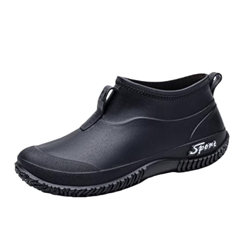 XDFVC Womens Rain Boots Waterproof Ankle Boots for Men Casual Fashion Comfortable Walking Booties Slip-On Garden Shoes for Working Fishing Travel Outdoor Unisex Water Shoes