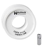 Cinta PTFE wolfpack. Wolfpack 14060012 Cinta PTFE, 19 mm x 15 m, Set de 10 Piezas