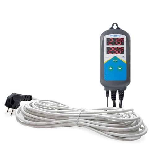 VIALIA Frostschutz Heizkabel 24m 300W für 8-12 m Teiche | mit Thermostat & Digitalanzeige | IP68 wasserdicht | Teichheizung gegen Frost | Eisfreihalter schützt Fische & Pflanzen im Winter