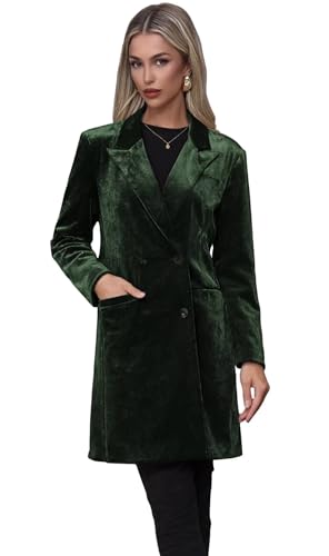 Double Breasted Blazer Dress Emerald Green Plus Size Tuxedo Dress
