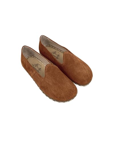 Ephesus Light Tan Leather Minimalist Barefoot Shoes Men