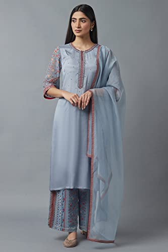 Image of W for Woman Women's Viscose Kurta Pant with Dupatta Set
