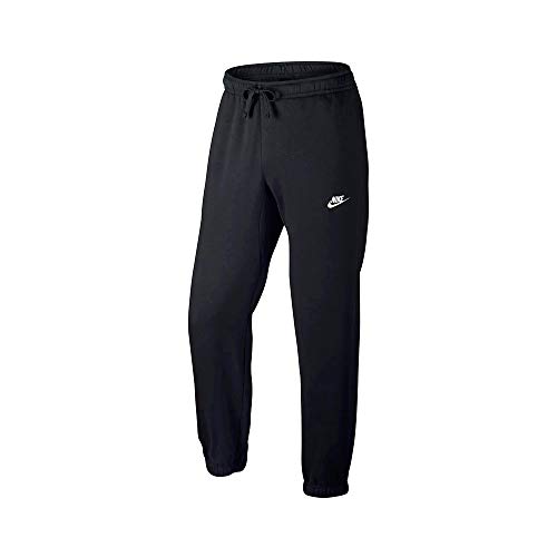 Men's Nike Sportswear Club Jogger Sweatpant, Fleece Joggers for Men with Pockets, Black/White, S