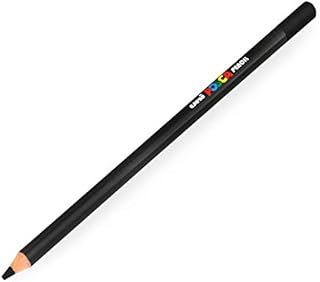 Posca Uni Coloured Pencil - Professional Oil and Wax Colouring Pencil - KPE-200 - Black (24) - Single