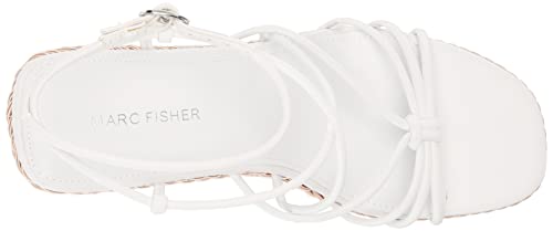 Marc Fisher Women's Zarah Wedge Sandal, White 140, 7.5 #TOP4