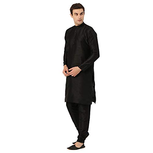 Image of SOJANYA (Since 1958 Men's Cotton Linen Maroon Kurta and White Pyjama with Mustard Cotton Nehru Jacket