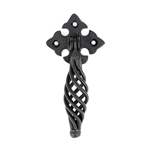 Renovators Supply Manufacturing Cabinet or Drawer Pull Birdcage Black Iron 5 in. H x 1-1/4 in. W Hardware