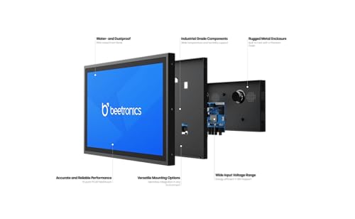 Image of Beetronics 7 Inch Touchscreen Monitor | Full HD 1080p | 7TS7M - Industrial-Grade, Professional 10-Point Multi Touch Display for PC, Mac, Linux - HDMI, DisplayPort, USB-C, VGA Inputs
