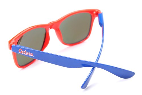 NCAA Florida Gators FLA-3 Orange Front Temple, Blue Lenses Sunglasses, One Size, Orange2