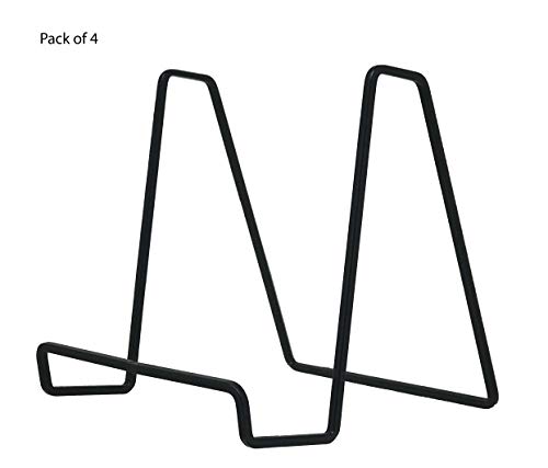 Tetra-Teknica (4 Pack) 6" Square Wire Display Stand for Plate, Artwork, Picture Frame