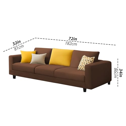 Image of Galib 3+2 Seater Sofa Set for Living Room (Brown Fabric) Premium Fabric Sofa Set