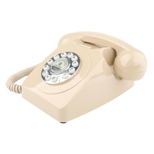 Nishiyuenyi Libro de Visitas de Audio, Teléfono para Boda Vintage, Grabadora de Escritorio, Libro de Invitados de Audio para Fiesta, Beige