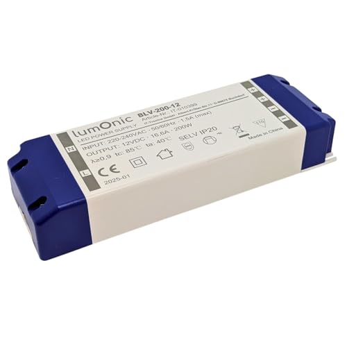 Transformateur LED 12V 200W Lumonic BLV-200-12 alimentation éclairage