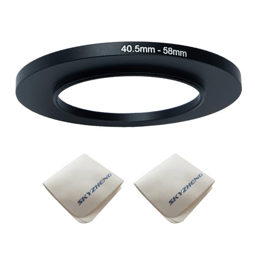 Anillo Adaptador de Lente 40,5 mm a 58 mm, Anillo de Aumento para Filtros UV, ND y CPL, con Paño Premium para Limpiar Lentes (2 unidades) miniatura 1