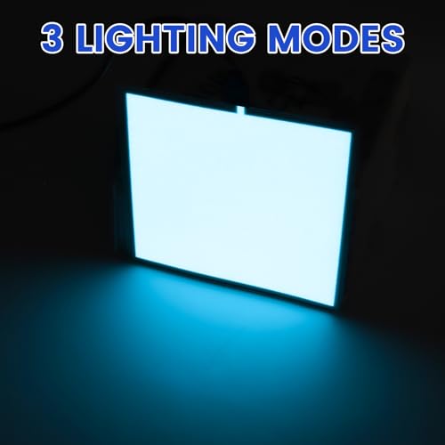 Image of 10 * 10cm EL Panel Electroluminescent Light Sheet Decorations Light Lamp Sheet Sheet with Battery Inverter (Ice Blue)