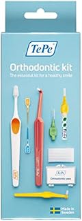 TEPE Orthodontic Kit, 10pcs Oral Care kit for Cleaning Braces and Implants, Interdental Cleaning Tools, Good for Teeth Cleaning Plaque Removal, Dental kit with Orthodontic Wax