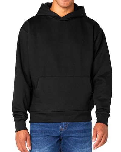 FM London Herren Essentials Hoodie Herren, Kapuzenpullover Herren - Leicht Oversized, Dicker Stoff, Atmungsaktive Baumwollmischung