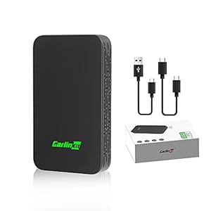CarlinKit 5.0 Draadloze CarPlay/Android autoadapter, 2air draadloze 2-in-1 dongle, zet bedrade Android Auto/Carplay om in draadloos, online updates voor auto’s met bedrade CarPlay/Android Auto (2016+)