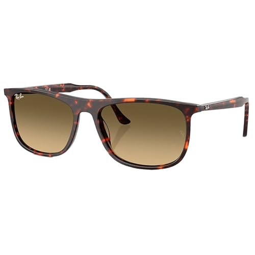 Ray-Ban SOLAR 0RB2216 UNISEX LIFESTYLE ACETATE RECTANGLE HAVANA RED TURTLE 58
