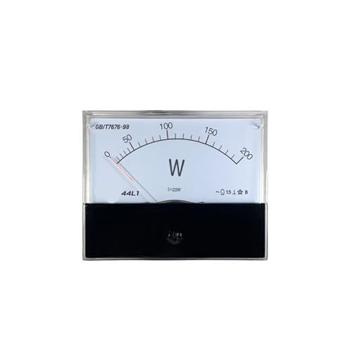 Wattmètre monophasé 220V CA 44L1 à aiguille de 80x100 mm pour tableau électrique