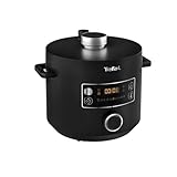 Tefal Turbo Cuisine Multikocher 4,8L, High-Speed & 10 Programme: Dampfgarer, Schmoren, Anbraten, Sous-vide, Reis & mehr, Verzögerung & Warmhaltefunktion, Antihaft, Zubehör inkl., Schwarz, CY7548