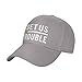 Haebfsl Funny I Get Us Into Trouble Fashionable Vintage Low-Profile Baseball Cap,Unisex Adjustable Dad Hat,Gray