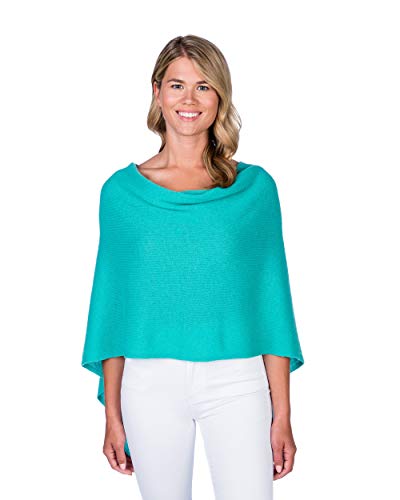 Claudia Nichole Womens 100% Cashmere Dress Topper - Cashmere Poncho Wrap