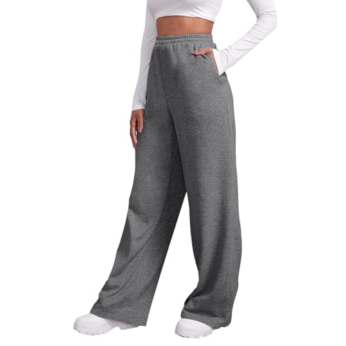 Genérico Pantalones Jogger Mujer Suaves y Ligeros Algodón Largo Pantalón de Chándal con Bolsillo Elástica Cordón Joggers para Casual Correr Jogging Fitness Pantalones Chandal Deportivos Mujer