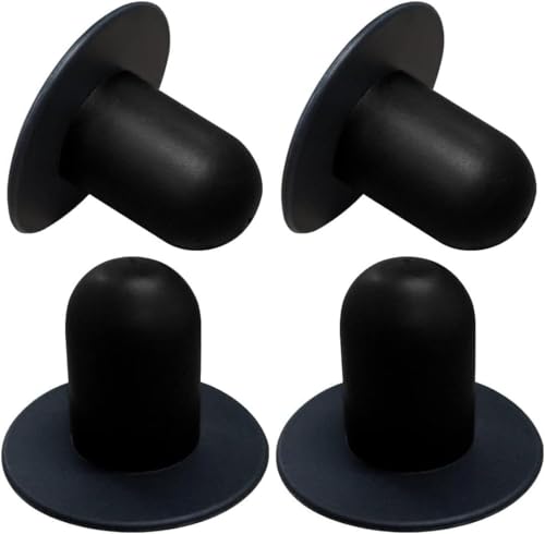 4-Pack Pool Wall Plug Replacement - Swimming Pool Pump Strainer Hole Plugs for Bestway & Intex Above Ground Pools, Durable Black Stoppers,pool plugs for above grou (Fit Filter Pump, Drain, Water Seal)