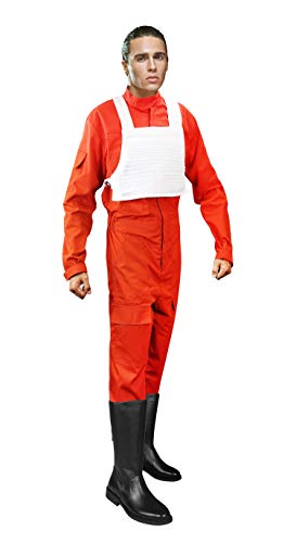 X-Wing Rebel Fighter Pilot Orange Jumpsuit + White Flak Vest Star Wars Costume (M) #TOP3