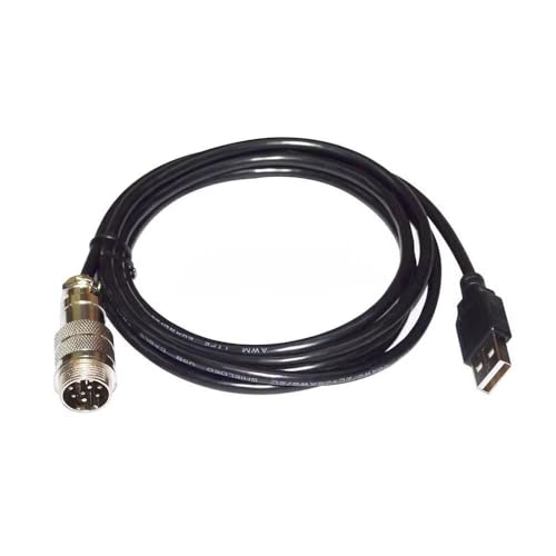 RIKYJIC Câble de données USB mâle vers DIN 9 broches DIN9 mâle pour Thrustmaster TH8A TSSH MOD + câble en ligne informatisé de frein à main (2 mètres)