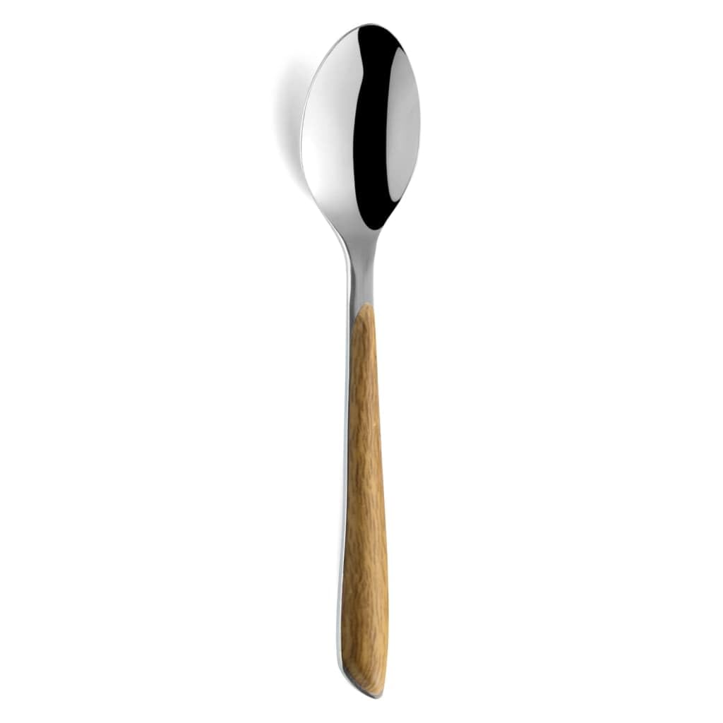 AMEFA ECLAT NATURE - Cubertería para 4 personas (aspecto de madera/marrón), 16 piezas, con vetas finas de acero inoxidable 18/0, inoxidable y pulido brillante, apto para lavavajillas, juego de