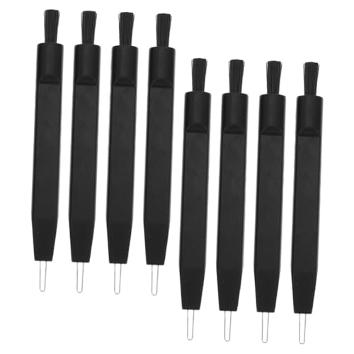 Ipetboom 8pcs Hearing Aid Cleaning Tools Nylon Brush U-Shaped Hook for Auditory Device Maintenance