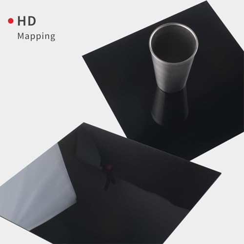 Image of Black Acrylic Sheets, 4 Pack 12 inch x 12 inch x 1 /8 inch Thick Black Opaque Glossy Acrylic Blanks, DIY Materials with Protective Paper for Display Projects, Craft and More.