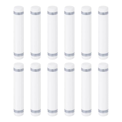 Vis entretoises pour support de panneau de verre acrylique uxcell blanc acier inoxydable x12