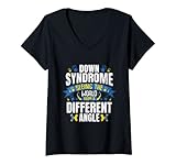 Photo Gallery donna sindrome di down vedendo il grafico del supporto della consapevolezza mondiale maglietta con collo a v Photo Gallery donna sindrome di down vedendo il grafico del supporto della consapevolezza mondiale maglietta con collo a v