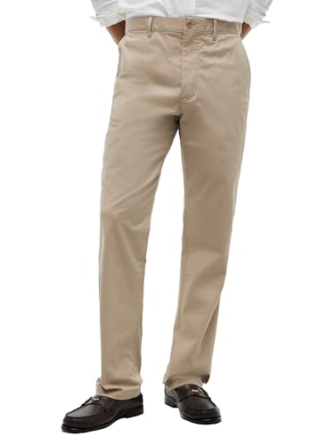 Tommy Hilfiger Men's Dover Essential Twill Chino Pant, BATIQUE Khaki 33x30