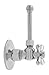 Jaclo 621-2-62-SC 5/8" OD x 3/8" OD Compression Valve with Contemporary Round Lever Handle Kit, Satin Chrome