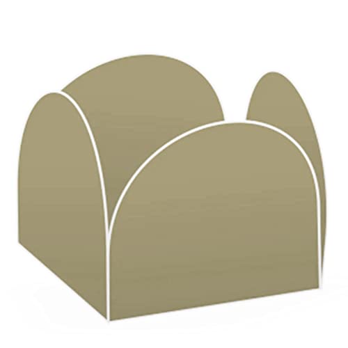 Porta Forminha 4 Pétalas Liso Mocha - 50 Unidades