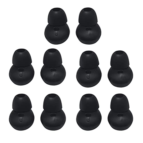 PartyKindom Lot de 5 Housses de Rechange pour écouteurs Samsung Gear Circle SM- R130 - Antidérapantes et durables - en Silicone - Noir