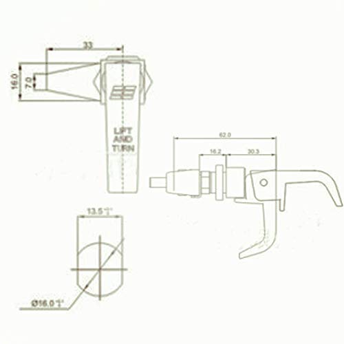 Wjskdq LQS0038 2Pcs Black Powder Coated Lift And Turn Compression Latch thumb #8