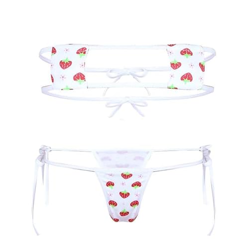 KFLY Damen Bikini Set Micro Mini Bikini BH String Unterwäsche...