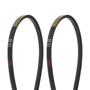 HARFINGTON 2Pcs M-31 Rubber V Belt Drive Transmission Belt 31″ Pitch Girth 10mm Width 5.5mm Height JIS Standard Industrial Power Belt for Machinery Mower