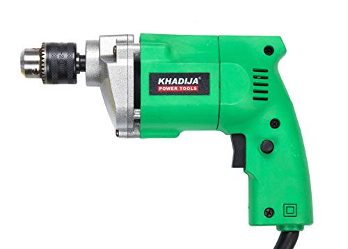 KHADIJA Drill Machine 10mm With Free 13Pcs HSS Drill Bits & 1Pc Masonary Bit Combo 6 Months Warranty