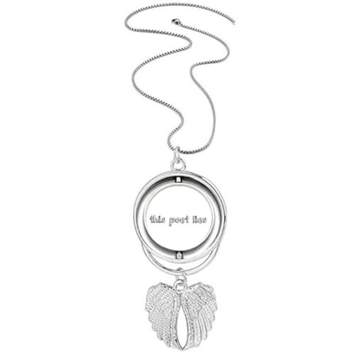 Collier ailes d'ange anti-ternissement poésie This Poet Lies durable