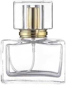 30ML Square Clear Glass Spray Bottle Glass Perfume Bottle Cosmetic Packaging Toner Bottle Vial Sprayer Pump Empty Container (Red) image 5