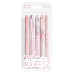 Hkfgdjdl Rosa Gelschreiber Set, 5 Stück