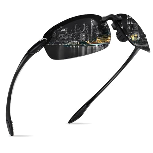 WISTON Sports Polarized Sunglasses for Men Women Tr90 Rimless Frame for Running Fishing Baseball Driving W8001