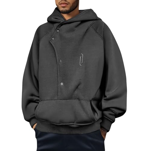 Ymosrh Men's Casual Hoodies, Novelty Print Hooded Sweatshirt Long Sleeve Pullover Hoodies with Pocket, M-3XL